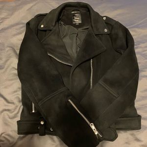Zara Faux Suede Moto Jacket